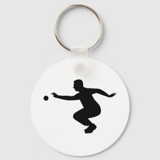 petanque player keychain