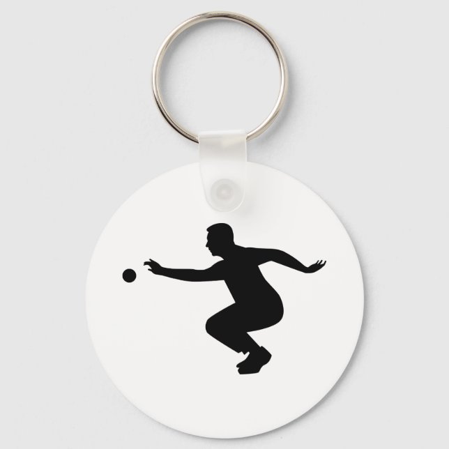 petanque player keychain (Front)