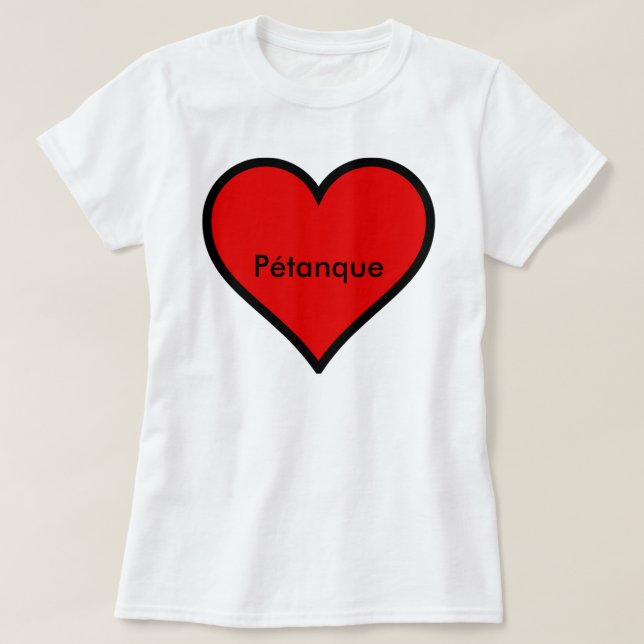 Petanque T-Shirt "Heart" (Design Front)