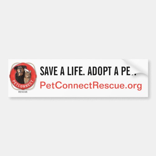 PetConnect Rescue Bumper Sticker