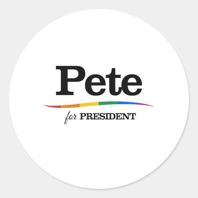 Pete for President Classic Round Sticker (Front)