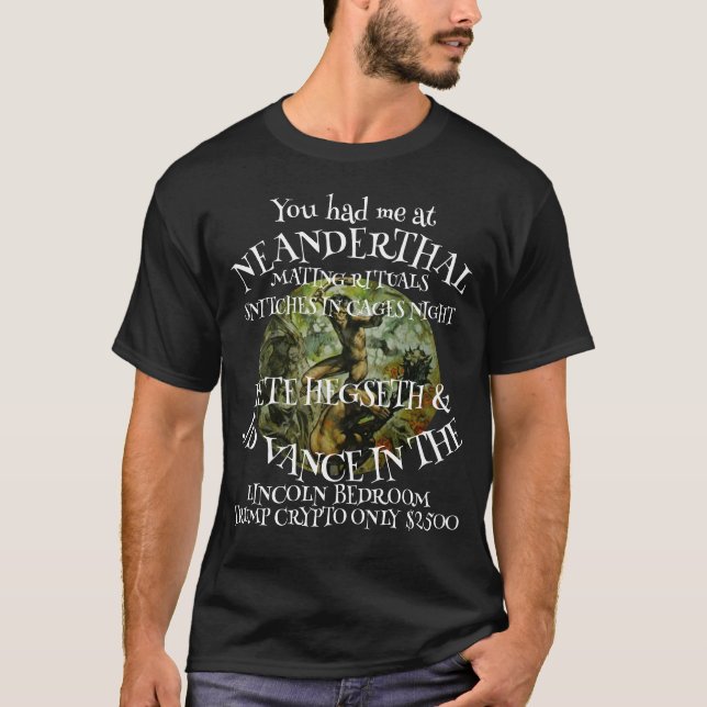 PETE HEGSETH JD VANCE NEANDERTHAL CAGED SNITCHES T-Shirt (Front)