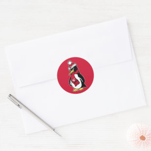 Pete The Penguin Classic Round Sticker