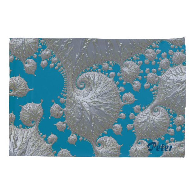 PETER ~2 Original Fractal Designs ~ back to back ~ Pillow Case (Back)