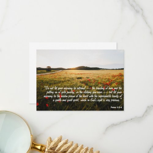 Peter 33_4 Bible Verse Women Thank You Card