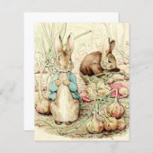 Peter and Benjamin Gather Onions by Beatrix Potter (Front/Back)