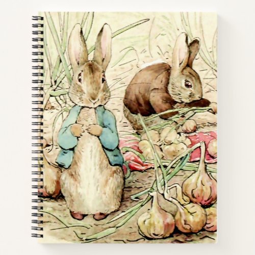 Peter and Benjamin Gather Onions by Beatrix Potter Notebook