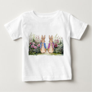 Peter and Flopsy in their garden Baby T-Shirt