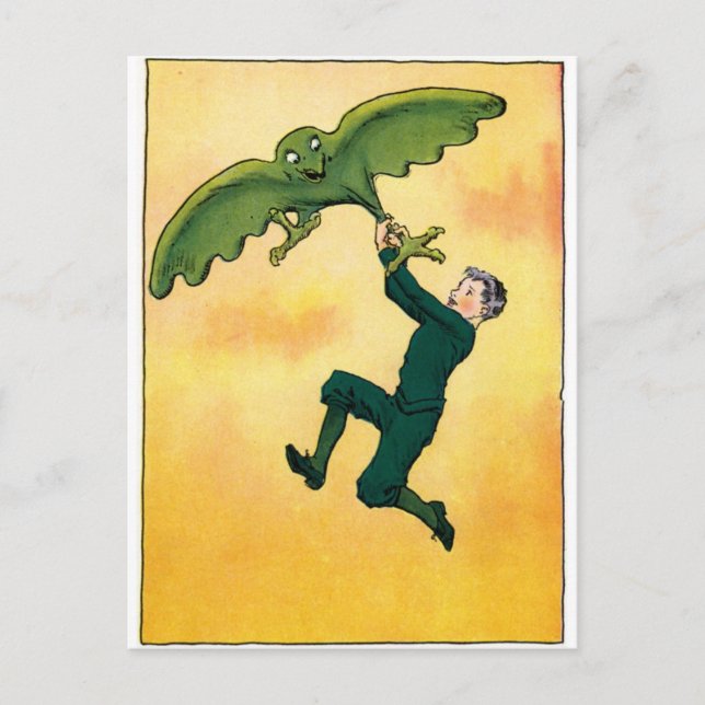 Peter and the Balloon Bird  “The Gnome King of Oz” Postcard (Front)