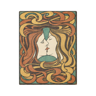 Peter Behrens The Kiss Art Nouveau Metal Wall Art