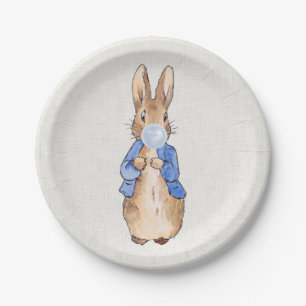 Peter Blowing Blue Bubble gum Paper Plates