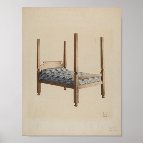Peter C Ustinoff Four Poster Bed c 1940