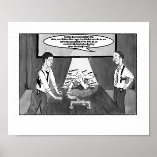 Peter Cotton Tail In Hand-Cuffs, gray scale 8"x10" Poster