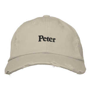 Peter Create your Own name text Chino twill-Hat Embroidered Baseball Cap