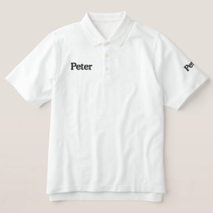 Peter Embroidered Mans Name, Embroidered Polo Shirt