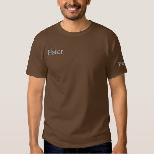Peter Embroidered Mans Name, T-Shirt