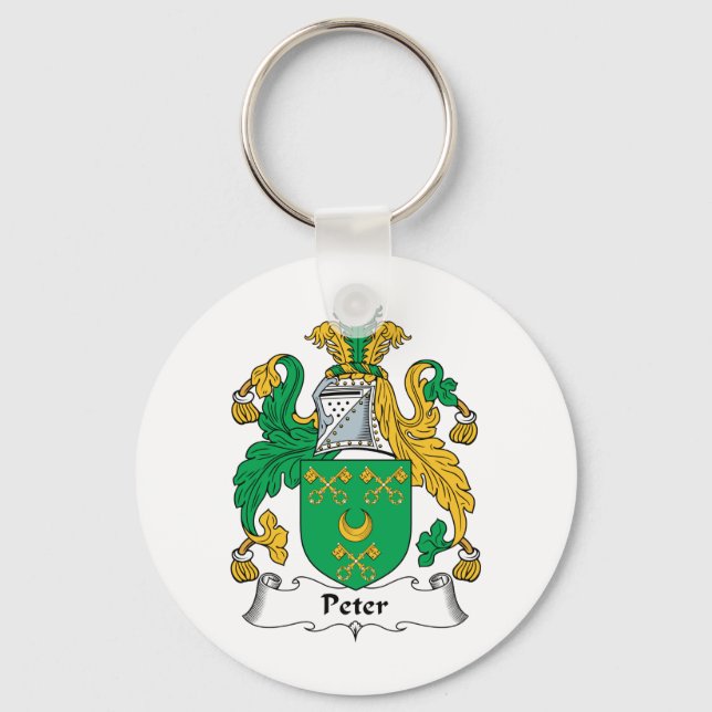 Peter Family Crest Keychain (Front)