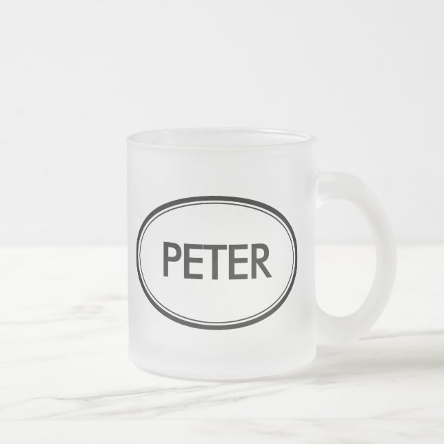 Peter Frosted Glass Coffee Mug (Right)