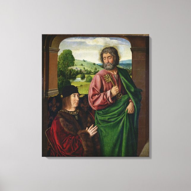 Peter II  Duke of Bourbon presented Canvas Print (Front)