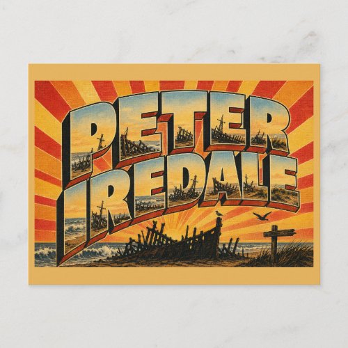 Peter Iredale Oregon Shipwreck Beach Art Postcard