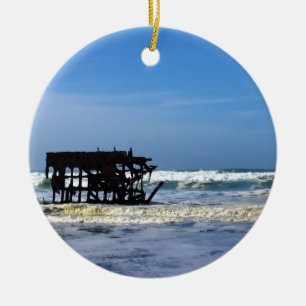 Peter Iredale Shipwreck, Oregon Coast Ceramic Ornament