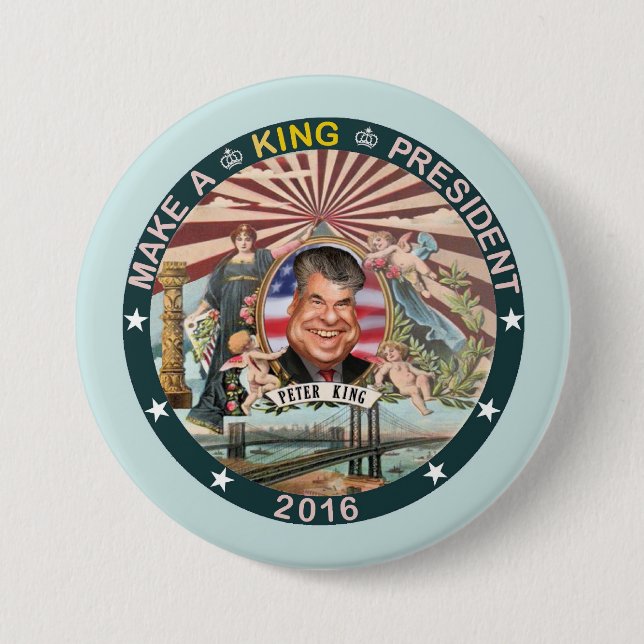 Peter King for President 2016 Button (Front)