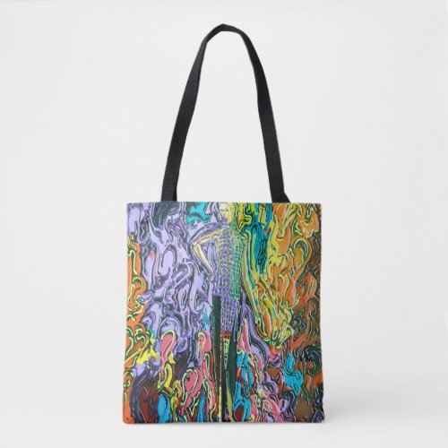 peter max art style mardi gras bag