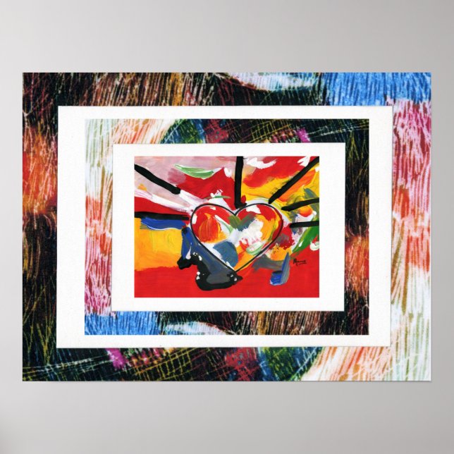 Peter Max style original signed acrylic painting Poster (Front)