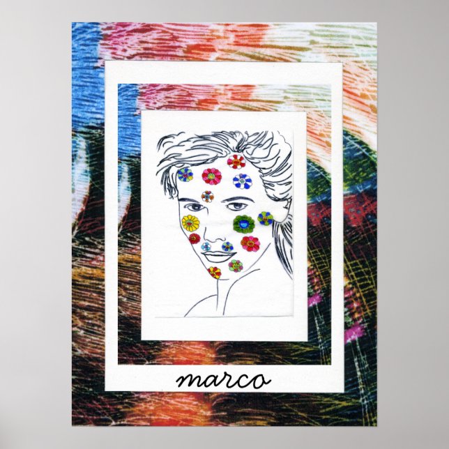 Peter Max style original signed painting Poster (Front)