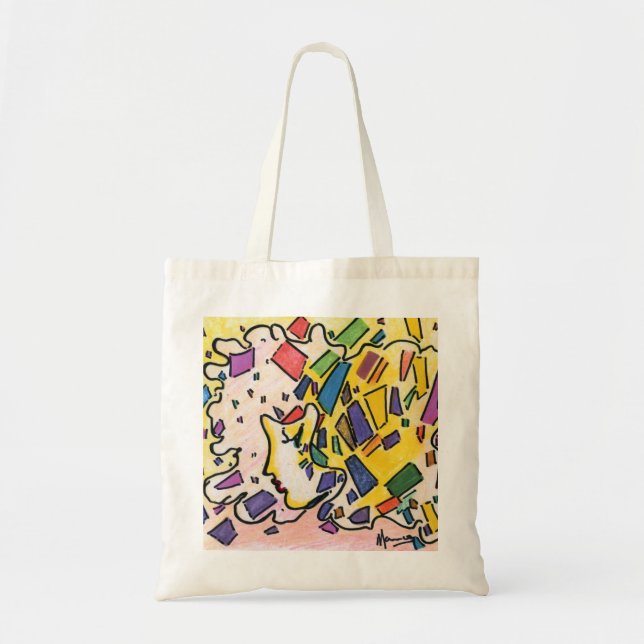 Peter Max style profile with confitti Bag (Front)