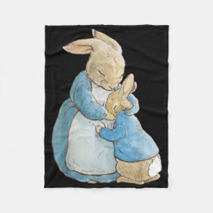 Peter Mother Rabbit Retro Cottagecore Easter Bunny Fleece Blanket
