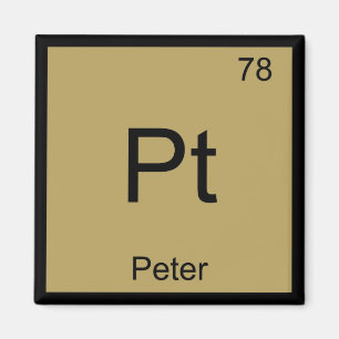 Peter Name Chemistry Element Periodic Table Magnet