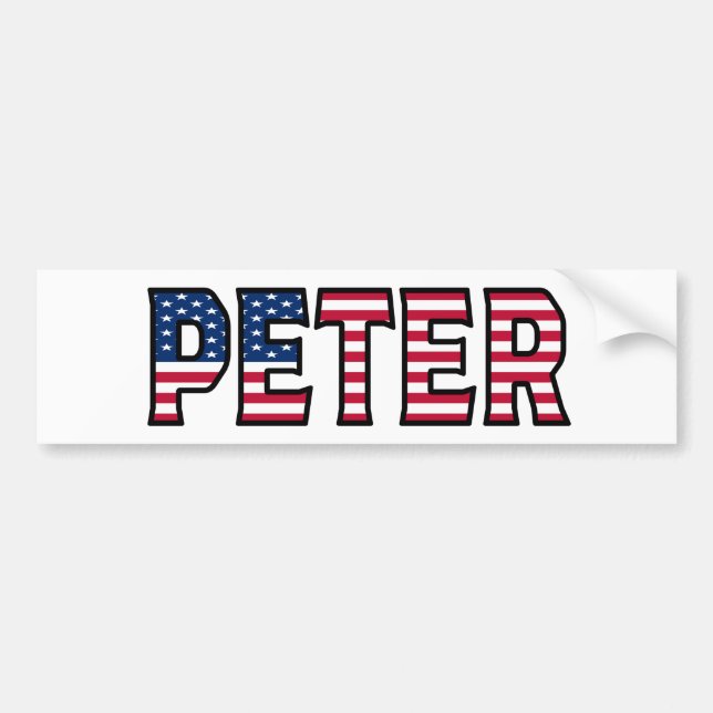Peter Name Vorname USA Aufkleber Sticker Auto (Front)