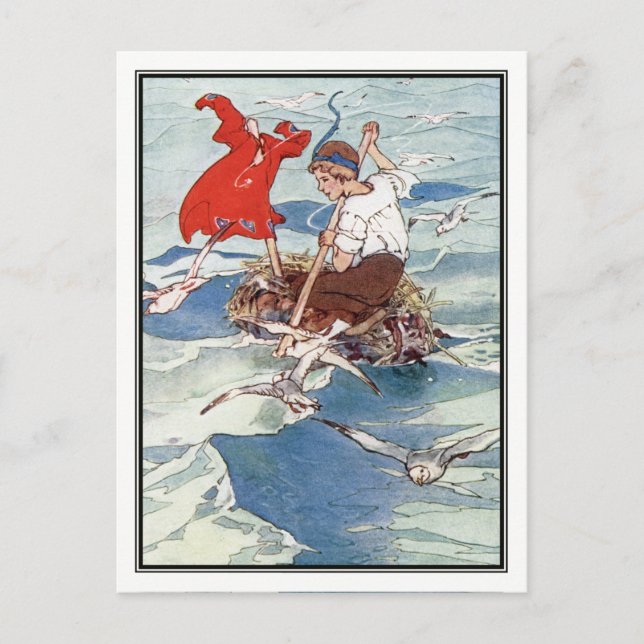 Peter Pan and Tinker Bell by Alice B. Woodward Postcard (Front)