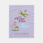 Peter Pan and Tinker Bell Custom Birth StatS Fleece Blanket