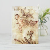 Peter Pan As Flying Baby - Baby Shower Invite (Standing Front)