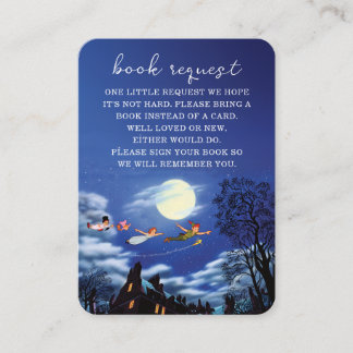 Peter Pan Baby Shower Books for Baby Insert Card