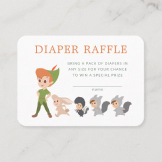 Peter Pan Baby Shower Diaper Raffle Insert Card
