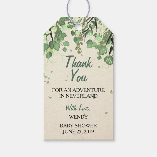 Peter Pan Baby Shower Favor Tag Zazzle Com