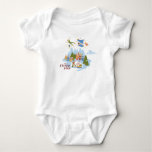 Peter Pan Flying Over Neverland Baby Bodysuit at Zazzle