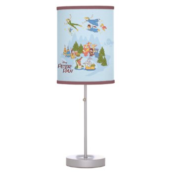 Peter Pan Flying Over Neverland Table Lamp by peterpan at Zazzle