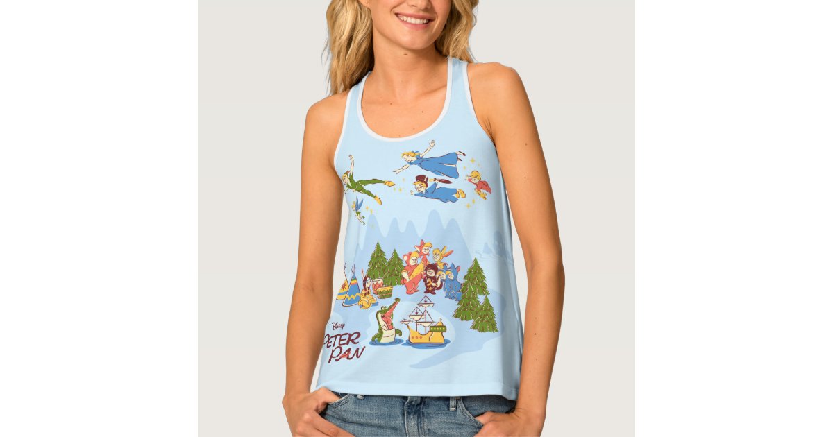 Peter Pan Flying over Neverland Tank Top | Zazzle
