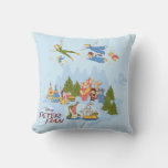 Peter Pan Flying Over Neverland Throw Pillow at Zazzle