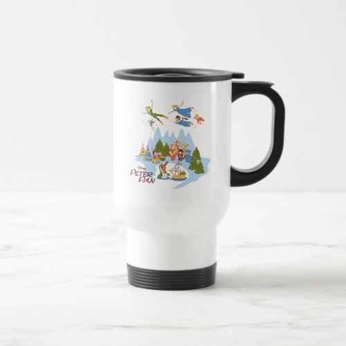 Peter Pan Flying over Neverland Travel Mug