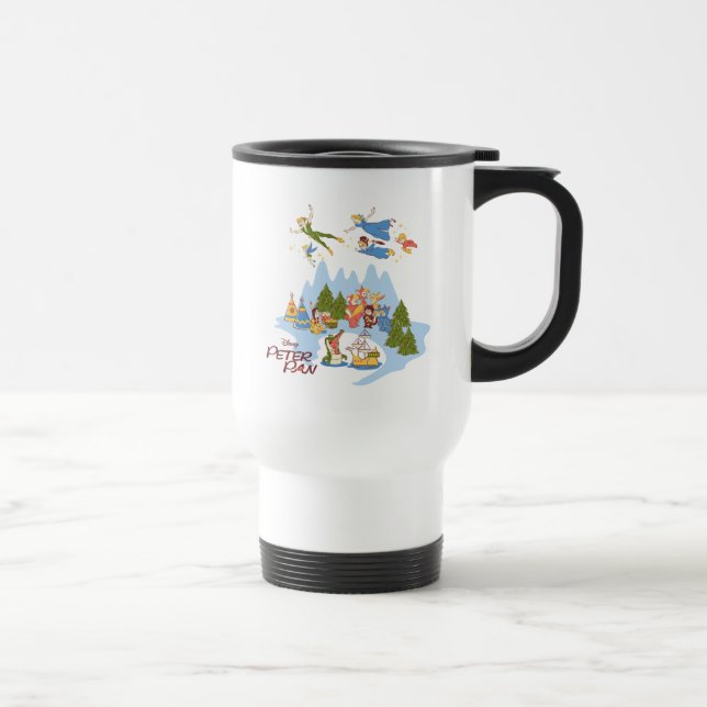Peter Pan Flying over Neverland Travel Mug (Right)