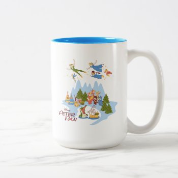 Peter Pan Flying Over Neverland Two-tone Coffee Mug by peterpan at Zazzle