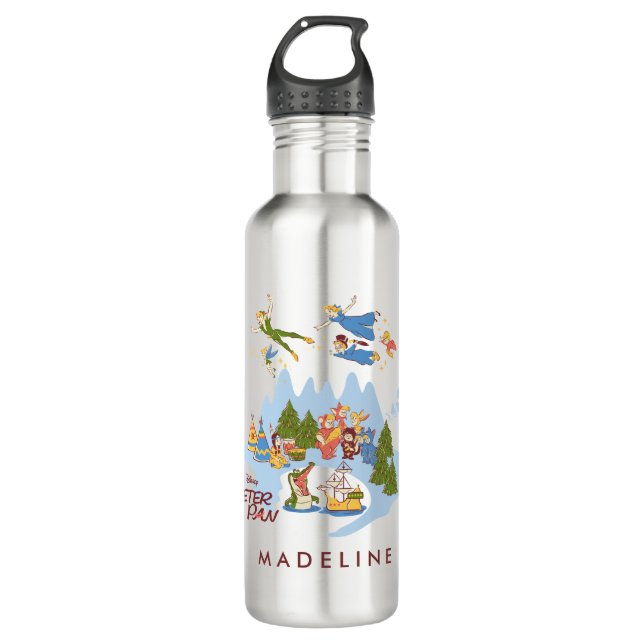 Peter Pan Flying over Neverland Water Bottle (Front)