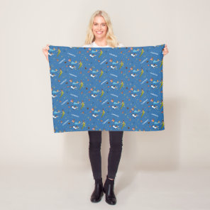 Peter Pan Flying to Never Land Custom Name Fleece Blanket