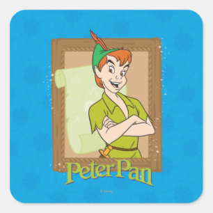 Peter Pan - Frame Square Sticker