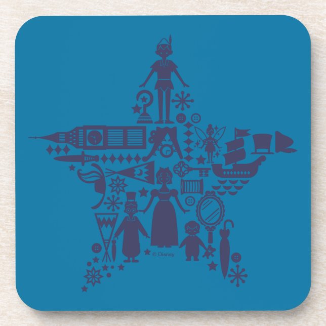 Peter Pan & Friends Star Beverage Coaster (Front)